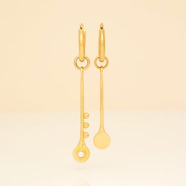 Totem Earrings with Pearl