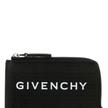 Givenchy Woman Black Canvas And Leather G-Cut 4G Card Holder