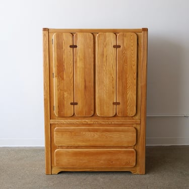 1970s Oak Tallboy