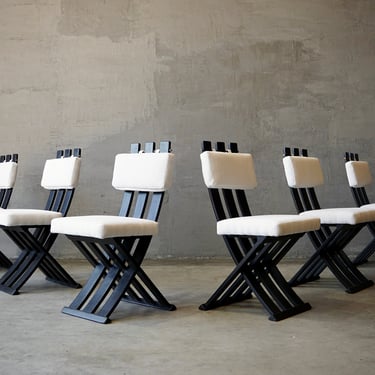 Set of 6 Harvey Probber 'X' Dining Chairs 