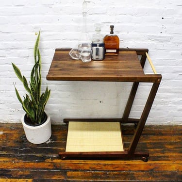 Nakashima inspired beverage cart 