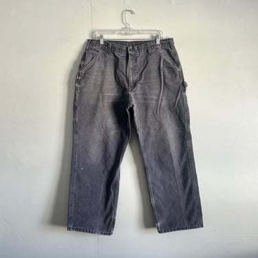 Vintage Y2K Baggy Carhartt Carpenter Pants Canvas Work Wear Nice Fades Size 34 waist 