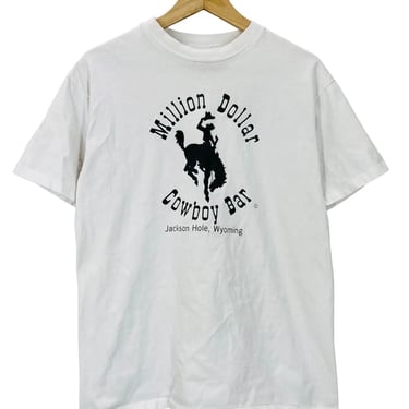 Vintage 80's Million Dollar Cowboy Bar Jackson Hole, Wyoming T-Shirt Fits Medium