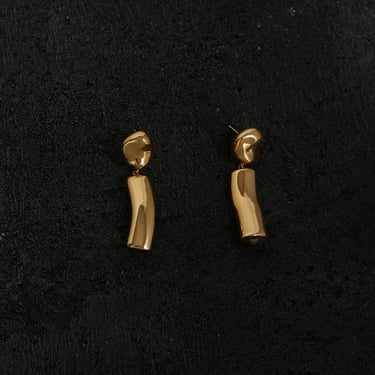 Agmes Short Ellsworth Earrings, Gold Vermeil