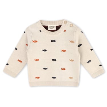 Fishes Knit Baby Sweater