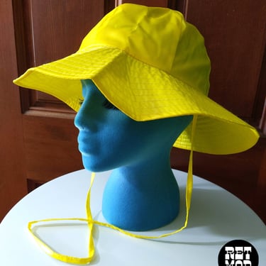 Sassy Mod Vintage 60s 70s Yellow Sun Hat 