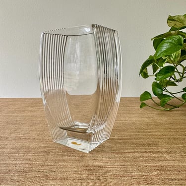 Vintage 24% Lead Crystal Ribbed Vase – Gallery Originals - West Germany 