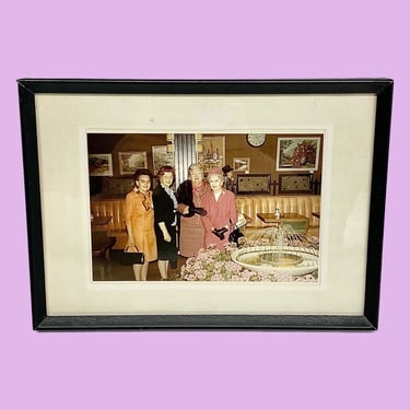 Vintage Womens Photograph 1960s Retro Size 5x7 Mid Century Modern + Ladies Who Lunch + Restaurant + Golden Girls + Framed + Wall Art + Decor 