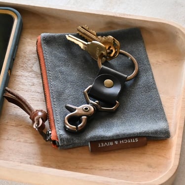 Leather and Brass Keychain | Stitch & Rivet - Brookland - Washington ...