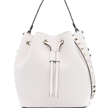 Valentino Garavani Women Rockstud Leather Bucket Bag