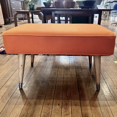 1950s Ottoman Fully Restored with Wool Maharam Upholstery