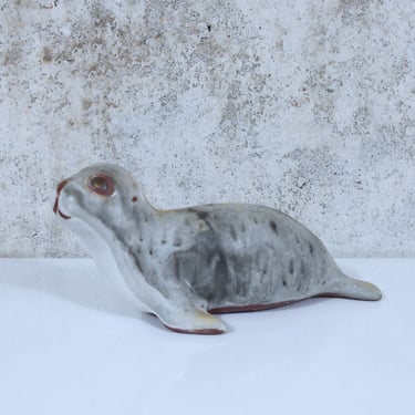 Andersen Design Studio Seal Figurine by Weston and Brenda Andersen - Mid-Century Maine Pottery 