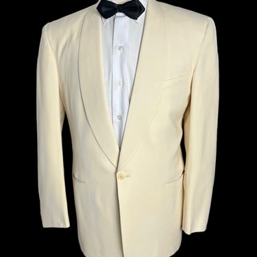 Vintage 1940s/1950s Wool Gabardine SHAWL COLLAR Jacket ~ size 38 R ~ Blazer / Suit / Sport Coat ~ Rockabilly / Swing / Deco ~ Palm Beach 