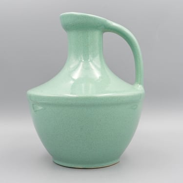 Ceramic Water Pitcher, Pfaltzgraff Pastel Green | Vintage Turquoise Stoneware Water Jug 