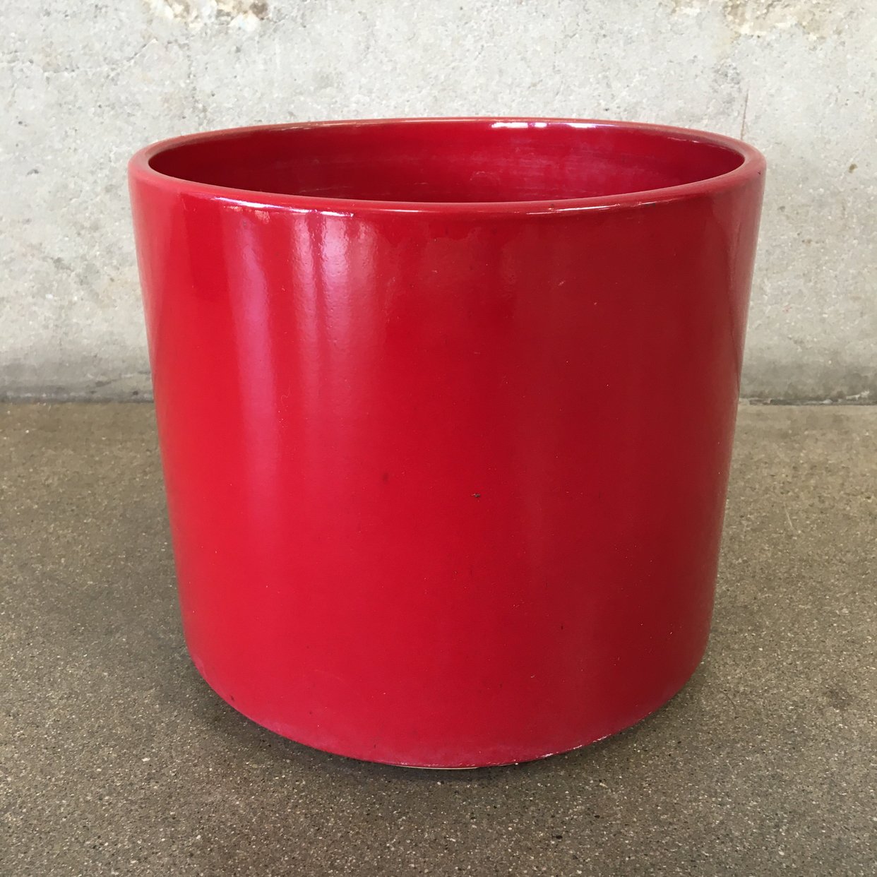 Mid Century Modern Small Red Garden Pot | Urban Americana (Home Decor ...