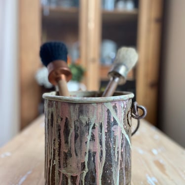 Beautiful vintage French paint brush copper and silver 