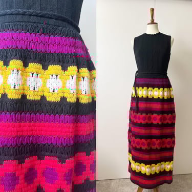 vintage black sleeveless knitted maxi dress Ruth Norman for Gay Gibson size small 