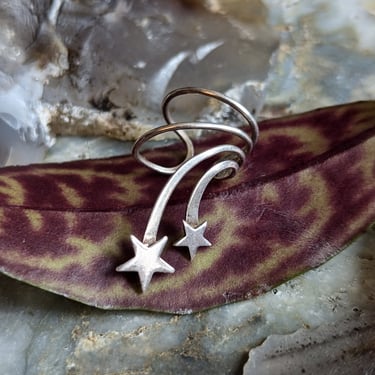 Sterling Silver Shooting Stars Ear Cuff