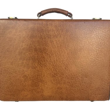 Vegan Leather Briefcase, Work Briefcase, Computer Case, Vintage Brown Briefcase,  Briefcase, Retro Briefcase, 60s Breifcase, Briefcase 