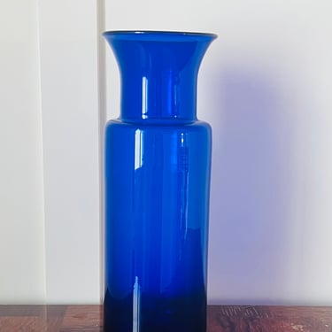 Vintage Handblown Cobalt Glass Vase