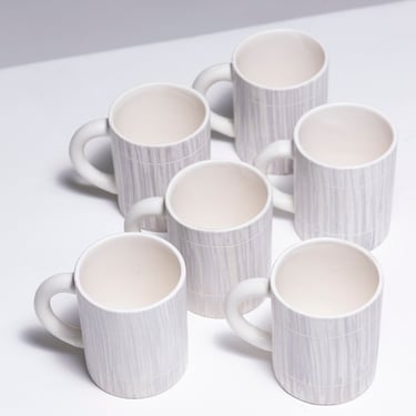 ENSEMBLE DE 6 TASSES EN PORCELAINE, FASOLD & STAUCH, 1960s