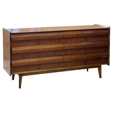 Free Shipping Within Continental US - Vintage Mid Century Modern Lane First Edition 6 Drawer Dresser Dovetail Drawers. 