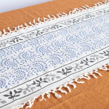 Spiral Blue Table Runner