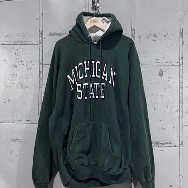 Size 2XL 90s Michigan state Spartans heavyweight hoodie reverse weave style sweatshirt 