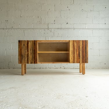 Pine Modern Lath Credenza | Reclaimed Wood