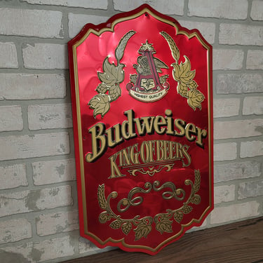 Vintage Budweiser King of Beers Beer Sign 