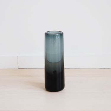 Danish Modern Holmegaard Smoke Gray Small Glass Vase 