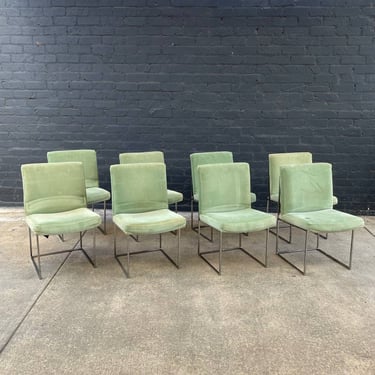 Set of 8 Milo Baughman Chrome Dining Chairs for Thayer Coggin, c.1960’s 