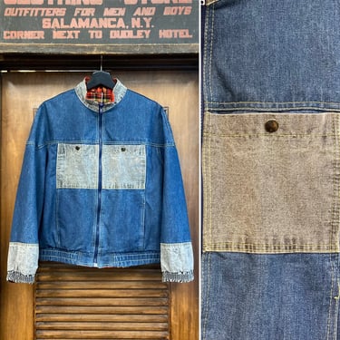 Vintage 1980’s Ultimate New Wave Hip Hop Denim Jacket with Flannel Lining, 80’s New Wave, Vintage Denim Jacket, Vintage Clothing 