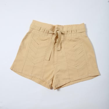 70s Vintage N'est Ce Pas  Yellow High Waist Shorts, perfect for Summer 