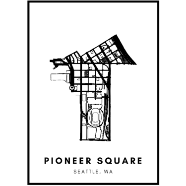Map of Pioneer Square Print