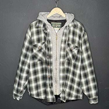 (M) Flannel Hoodie Jacket