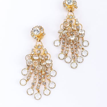 Crystal Pool Of Light Chandelier Earrings