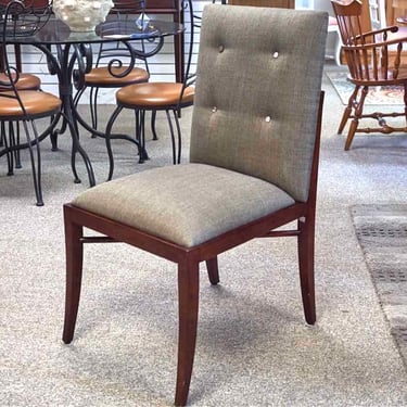 Brownstone Dining Side Chair with Men's Wear Upholstered Seat