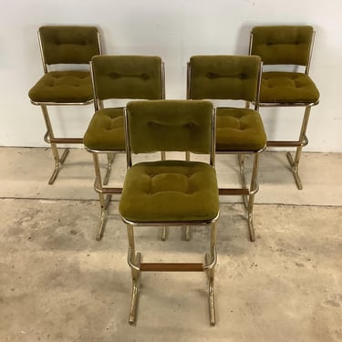 Vintage Modern Barstools by Chromcraft- set of FIVE 