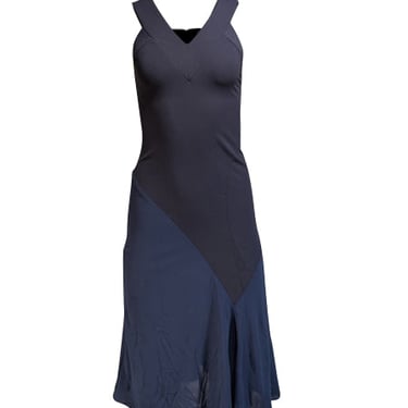 Stella McCartney - Navy Stretch Sleeveless Cocktail Dress Sz 2