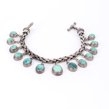 Sterling Turquoise Dangle Bracelet