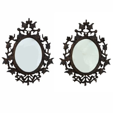 Pair of Black Forest Mirrors