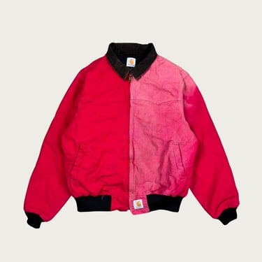 (XL) Sun Faded Red Carhartt Bomber Jacket