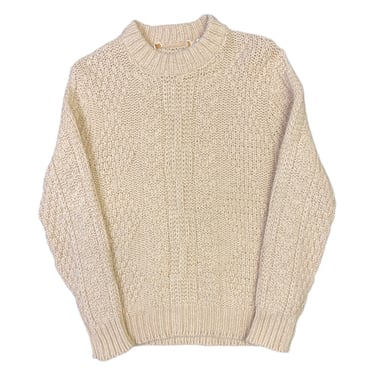 (L) 1950's Cream Knitted Sweater 030322 JF