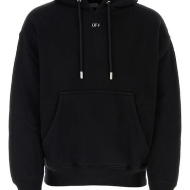 Off White Men Black Cotton Sweatshirt