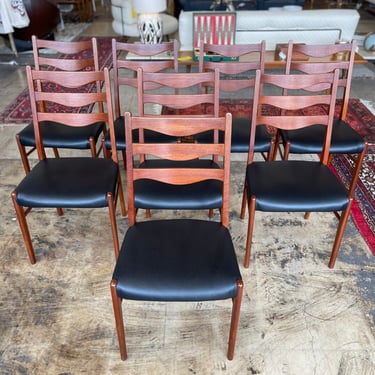Mid Century Danish Teak Dining Chairs Designed by Arne Wahl Iversen for Glyngøre Stolefabrik