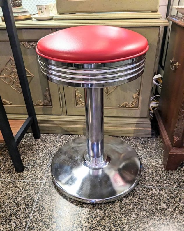 Ice cream stool 23" tall Does not spin Call 202.232.8171 to purchase.