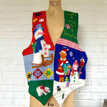 Sweet Holiday Patchwork Vest (Size L/XL) 