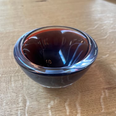 Small Glass Burgundy Bowl for Orrefors