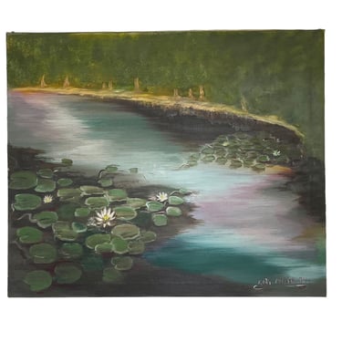 Ruth Oliver 74 River Lilies Painting